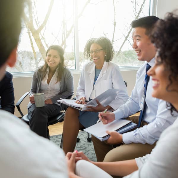 professionals sitting in a group