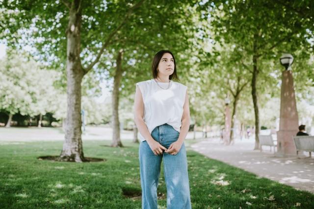 A woman struggles with intrusive thoughts and how to deal with them at her local park.