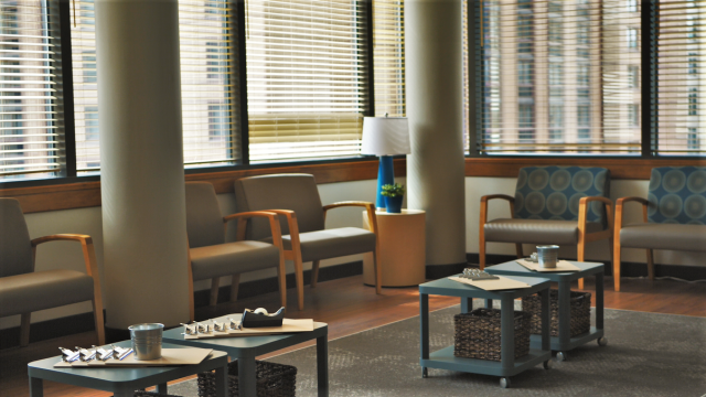 Group therapy room at ERC Pathlight Chicago