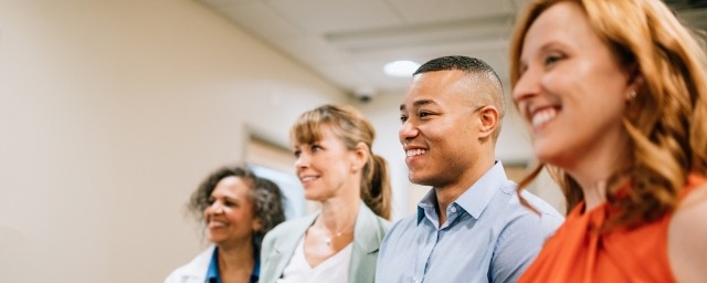 A group of clinicians standing together