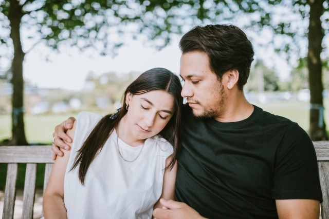 couple on bench