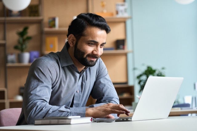 man laptop