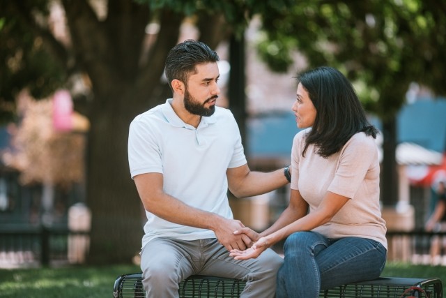 couple on bench