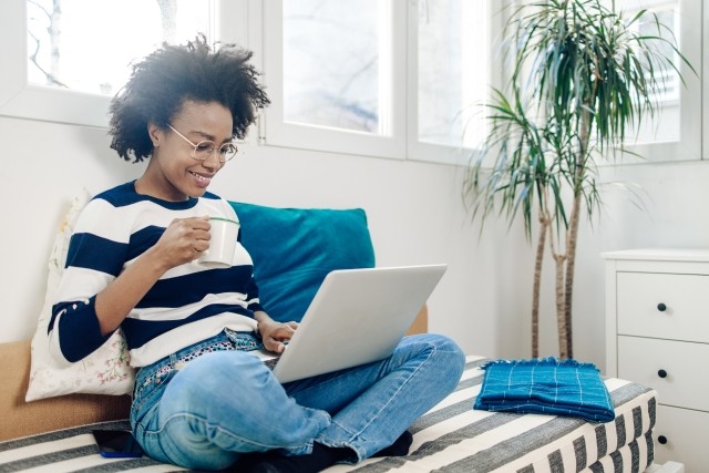 woman with laptop