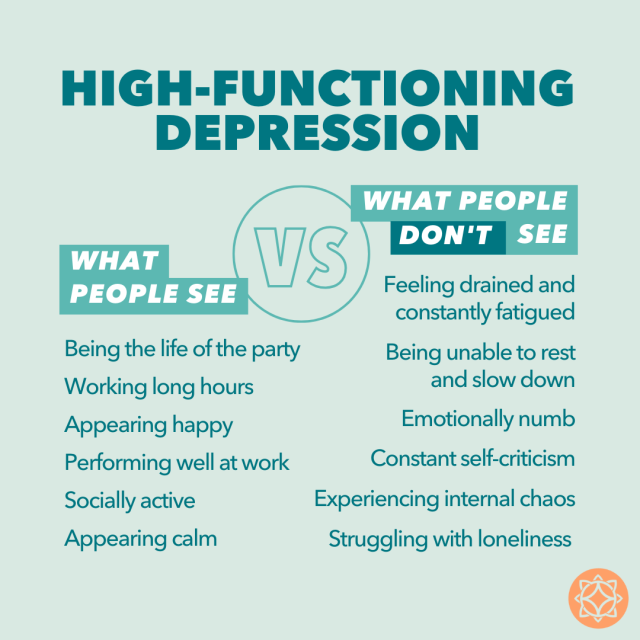 the signs of high functioning depression
